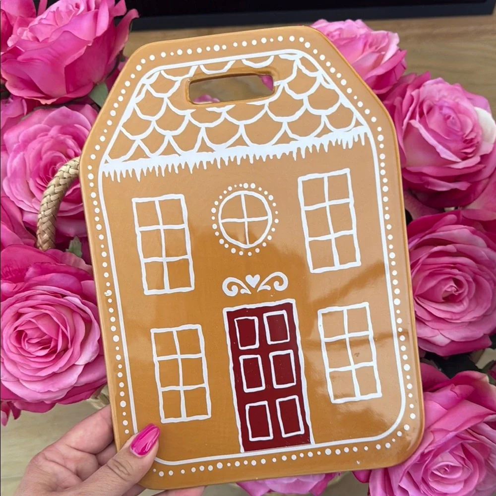 Gingerbread House Cutting Board - Brown and Red target holiday Christmas